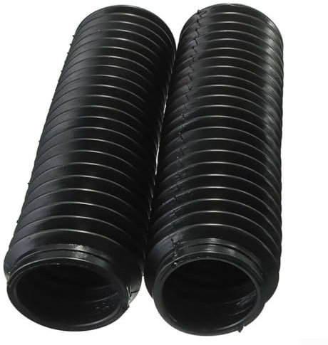 ZiStarlilife Motorcycle Front Fork Rubber Gaiters Boots 245X58x39mm, Shock Absorber Dust Cover, For CQR Motorbike Suspension Protection 3 Pleats Bottom Vent