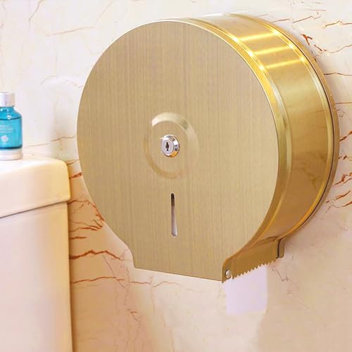 TOBEFORT Toilettenpapierspender aus gebürstetem Edelstahl, Wandhalterung, kommerzieller Jumbo-Toilettenpapierspender, 22,9 cm Rolle mit 2,5 Kern, Toilettenpapierhalter, Badetuchspender