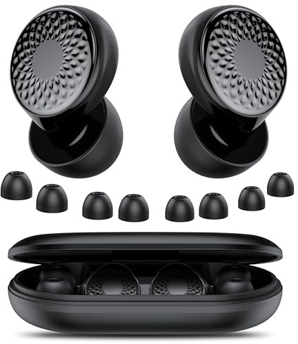 2025 Neu Ohrstöpsel zum Schlafen, 45dB Noise Cancelling Ohrstöpsel, 0 Druckgefühl, Weich und Wiederverwendbar Gehörschutz Schlafen earplugs, Gut zum Schlafen, Reisen, Konzentration, Konzerte, Schwarz