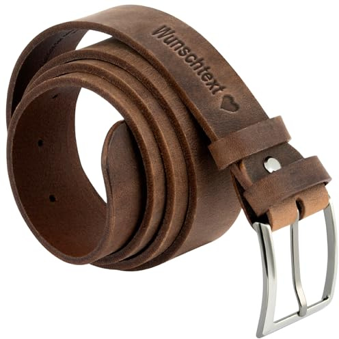Simaru Herren Ledergürtel 35mm – Echtleder, pflanzlich gegerbt – kürzbar & personalisierbar mit Gravur – ideal für Jeans, Hose & Anzug