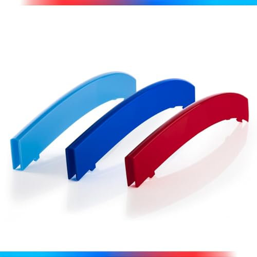 3 Stück Frontgrill Einsatz Streifen für BMW 5 Series E39 M5 1995-2003 (10 Slats), Auto Zubehör Streifen Kühlergrill Zierleiste Grille Insert Trim Strips