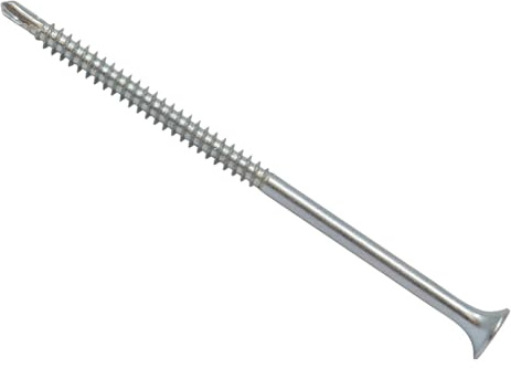 Forgefix Drywall Screw Phillips Bugle Head FT ZP 4.8 x 100mm Box 200, zinc plated finish for increased durability. The screws come complete with a Phillips No.2 insert bit.