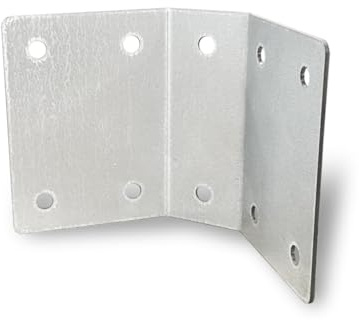 FenceEasy™ Deck Framing Brackets – Galvanised Steel – Heavy-Duty Corner Brackets for Decks, Raised Beds & Planters – 3, 4 or 6 Timber – UK Made – Pack of 4 (Suitable for 6in / 150mm High Timber)
