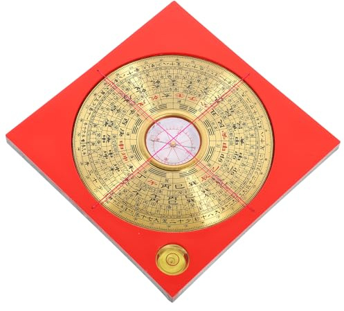 MINAOLULUS Kupfer Feng Shui Kompass Luo Pan Kleiner Taoistischer Metallkompass 3 Zoll Traditioneller Chinesischer Kompass mit Gradskala für Energieanalyse und Glück