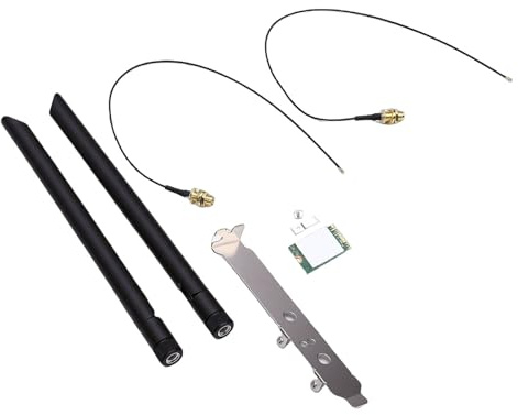 Tangxi WiFi 6E Wireless Card, M.2 PCIe Key A E WiFi Slot with Dual 8db Antennas and Bracket Support 2.4G 5G 6G Triple Band 6E Router for Laptop Desktop PC