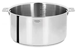 Cristel - C18QMP- Casserole inox 18cm sans poignée amovible- Collection Casteline