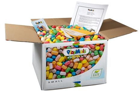 Playmais EDULINE Bastel-Set für Kinder ab 3 Jahren | Motorik-Spielzeug 50 Seiten Vorlagen zum Basteln & Lernen | Fördert Kreativität & Feinmotorik | Natürliches Spielzeug (Small)