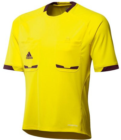 adidas Herren kurzärmliges Schiedsrichter Trikot Referee 12, Lemon Peel/Purple Beauty F10, XL, X19636