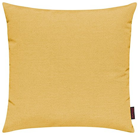 Fino Kissenhülle ca. 50 x 50 cm hochwertig & knitterarm Farbe (44 Sonnengelb) 1 Stück
