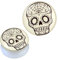CHICNET Plug weiß Acryl Spinnennetz Candy Skull schwarz Piercing Ohrschmuck 20 mm