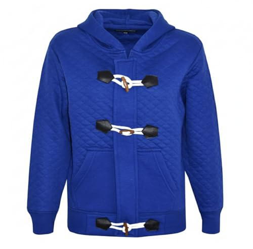 A2Z 4 Kids Girls Boys Duffel Hoodie Quilted Fleece Coat - Duffel Hoodie Quilted Royal 7-8