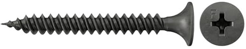 fischer Schnellbauschraube 3,9 x 45, Gipskartonschraube mit Trompetenkopf, Feingewinde, Nadelspitze und Antrieb Kreuzschlitz PH, für die Montage von Gipskartonplatten auf Metallprofilen, 1000 Stk
