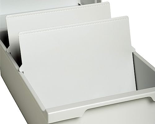 Exacompta 54340D 2er Pack Trennplatten für Karteikassetten und Karteikästen DIN A5 quer lichtgrau zb. für Karteitrog 51340D, 52340D, 56340D, 57340D Blauer Engel Karteikasten