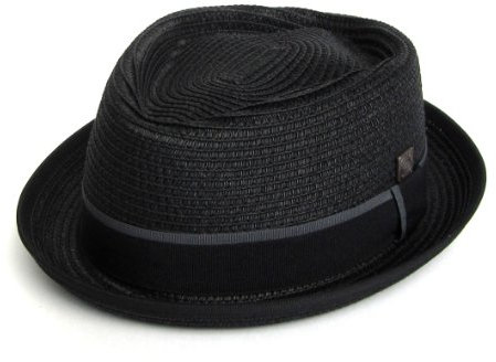 DASMARCA-Collection été-Chapeau de Paille Porkpie Noir-Durban-S