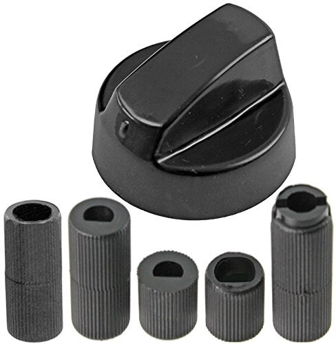 Spares2go Regler für Herde mit Backofen und Ceranfeld von Bush, Gorenje & Proline (schwarz, 1,2,3,4,5 oder 6 Stück) Pack Quantity: 1