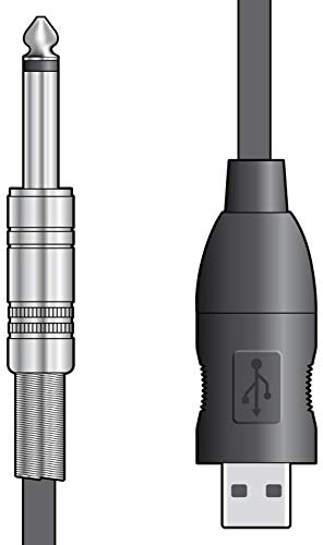 Citronic Jack to USB Converter Lead 3m Analogue to Digital Audio Cable for Microphones Instruments Line Inputs Compatible with PC & Mac