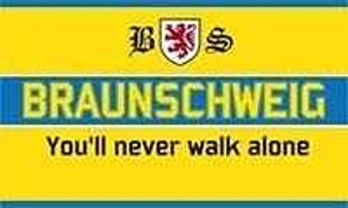U24 Flagge Fahne Braunschweig Never walk alone 90 x 150 cm