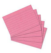 Herlitz Karteikarten DIN A7, liniert (800 Karten, Rosa)