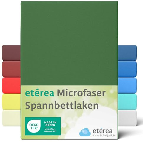 etérea Jersey Spannbettlaken 140x200-160x200 cm Kaktus für 15-25 cm Steghöhe 100% Microfaser - Oekotex Bettbezug Matratzen Bezug - Bettlaken 140x200cm - 160x200cm Grün