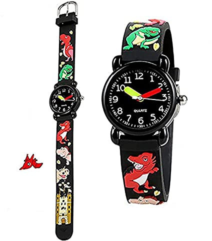 Anloo Mädchen Jungen Kleine Kinder Niedlich Uhr Armbanduhr Zeit Lehrer,Silikon Kinderuhr 3D Cute Cartoon Wasserdicht Lehruhr Geschenk für Kids Kinder Kleine Mädchen Jungen
