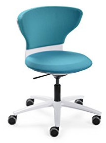 Sedus Chaise de Bureau pivotante pivotante, Plastique, Blanc/Bleu, Drehstuhl