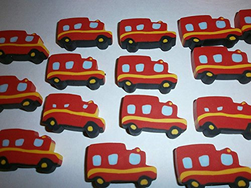 Schnooridoo 20 Radiergummi Feuerwehr Schule Eraser Mitgebsel Kindergeburtstag Posten