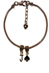 SexyJewels-Co-Uk Slave 'Jack Of Spades' Gold Euro Anklet Chain Jewellery Slut Sub Submissive Gay