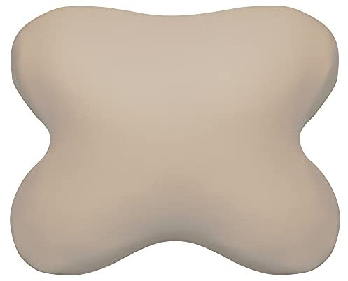 Edda Lux Bezug passend für Tempur OMBRACIO Schlafkissen, 60/56 x 50/48 cm, formbeständiger Jersey Kissenbezug für Schmetterlingskissen, aus 100% Baumwolle, in Sand