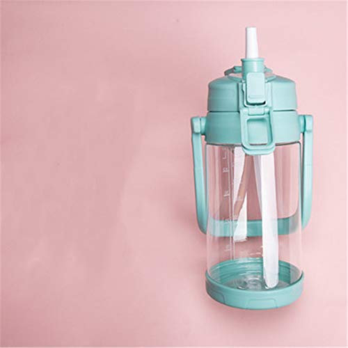 Large Capacity Water Bottle Sports Bottle Outdoor Fitness Portable Large 2200ml Female Plastic Cup 1450ml Straw Green 1450ml