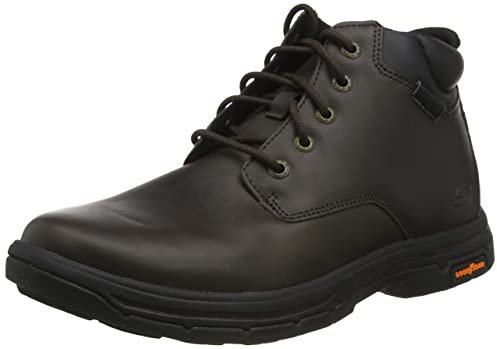 Skechers Segmento 2.0 Brogden, Scarpe Chukka Uomo, Pelle Di Cacao, 41 EU