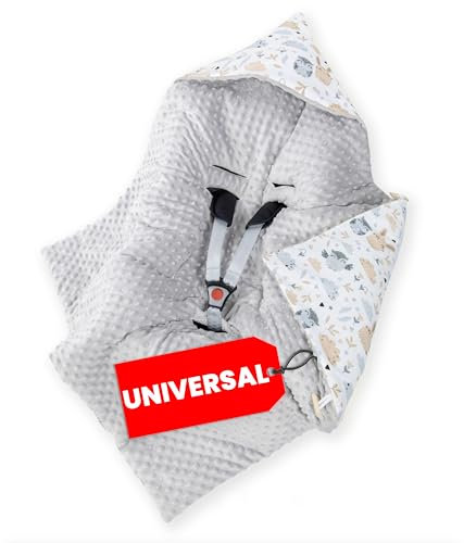 Amilian Einschlagdecke Babyschale, Universelle Baby Decke, Praktische Einschlagdecke für Babyschale und Kinderwagen - Komfort und Sicherheit für Ihr Baby - Lichtung