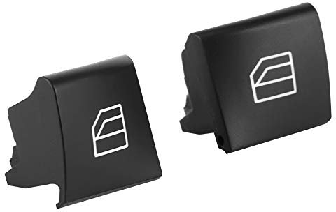 2 piezas de fundas para botones de interruptor de ventana, botones de ventana de energía eléctrica izquierda y derecha para coche, tapa de interruptor principal, tapa de botón de reparación, tapas par