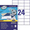 Europe 100 Mehrzweck-Etiketten, selbstklebend, 70 x 37 mm, Weiß, 2400 Stück