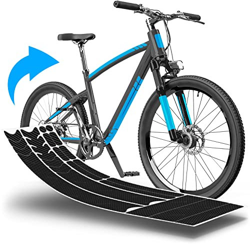 uProtect Fahrrad Rahmenschutz Lackschutzfolie für Mountainbike, BMX, Rennrad, Trekkingrad etc. - 21-teiliges Rahmen-Set gegen Steinschlag - Carbon Optik & selbstklebend