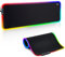 DR1TECH Anka Pro Tappetino Mouse XXL da Gaming con LED per Scrivania [80x30cm] - MousePad per PC Ergonomico, Waterproof e Antiscivolo - Design Unico con Massima Scorrevolezza [Amazon Exclusive]