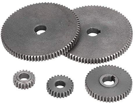 5 Stück Drehmaschine Getriebe Metall Maschine Werkzeug Getriebe Set Mini T80 T45 T25 T20 Zubehör Ersatz Set Kit Metall Micro Lathe Gear Metall Schneiden Getriebe zum Schneiden von Handwerkzeugen