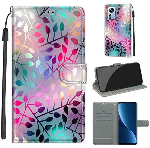 SIENIANLINE Cover per Xiaomi 12 Pro, Cover Libro in Pelle PU Premium, Custodia Portafoglio con [Supporto] [Slot per Schede] [Chiusura Magnetica] per Xiaomi 12 Pro