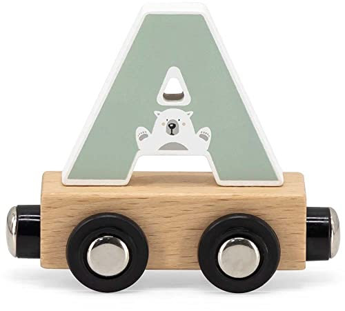 Elefantasie Buchstabenzug Namenszug Holzeisenbahn magnetisch Holzbuchstaben Wunschname zusammenstellen A bunt