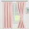 JIUZHEN Gardinen mit kräuselband Verdunklungsvorhänge Vorhang Blickdicht Gardinen Wohnzimmer Vorhänge Schlafzimmer Thermovorhang Pink, H175 x B140 cm,2er Set