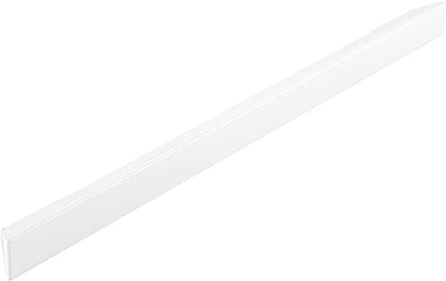 MITAL Griff Mogan LA 256/288/320mm - Griffleiste Breite 350mm - Designer Möbelgriff, Zinkdruckguss weiß glänzend