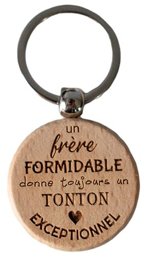 Ernestine - Porte-clés tonton exceptionnel - cadeau fête pour tonton baptême - annonce grossesse et naissance - porte clefs personnalisé oncle - cadeau tonton anniversaire Noël naissance tonton clé