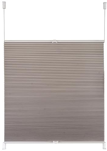 Deco4Me Wabenplissee ohne Bohren (55 x 140 cm, Hellgrau (Blackout)) - lichtundurchlässig & wärmeisolierend - Blickschutz & Sichtschutz für Fenster innen - Verdunkelungsplissee Thermo Jalousie