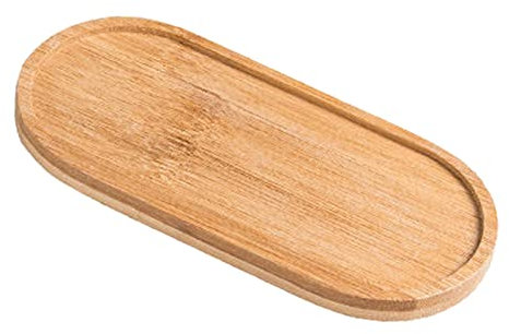 Bandeja de baño de madera, bandeja dispensadora de jabón, soporte de jabón para el hogar ovalado