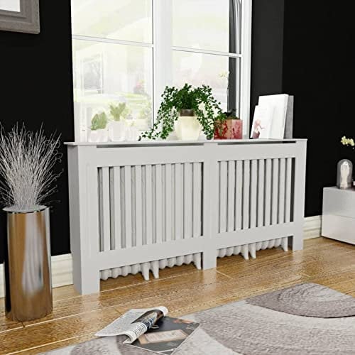 CIADAZ Heizkörperabdeckung Weiß MDF 172 cm, Heizung Verkleidung, Radiator Cover, Heizungsabdeckung, Verkleidung Heizkörper