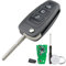 Chip 433MHZ FSK 4D63 per chiave telecomando auto Ford per Ford Focus Fiesta C-Max S-Max Mondeo Galaxy S-Max Transit 3 pulsanti FCCID: 5WK49986 con cacciavite a lama HU101 portachiavi