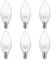 DiCUNO E14 5W Small Screw Candle Light Bulbs, 550LM, 50W Halogen Equivalent, Warm White 2700K, SES C37 E14 Bulbs for Chandeliers, CRI90, 6Pcs