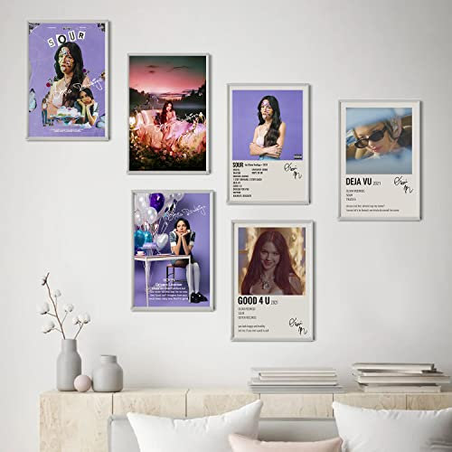 BLAIS Pack of 6 Olivia Poster Art Posters Wanddeko Wandbilder Leinwand Wall Decoration,for Schlafzimmer Wohnzimmer Deko Ungerahmt 08x12Inch (20x30cm)