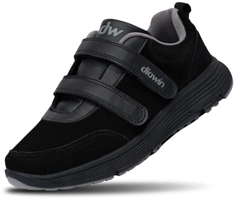 diawin Chaussures en Cuir Véritable Extra-Larges pour Femmes – Avant-Pied Extra Large, Profondeur Supplémentaire, Confort Pieds Gonflés, Idéal pour Diabétiques