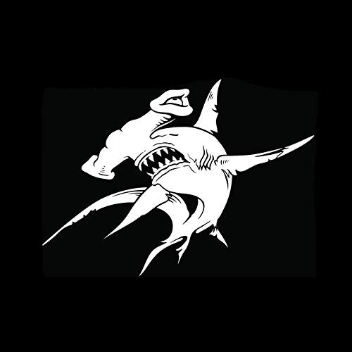 16.5cm*12cm Hammerhead Shark Ocean Sea SHARK Angry Teeth Scuba Diver Car Sticker Decal Black Silver Vinyl(2 Stück)