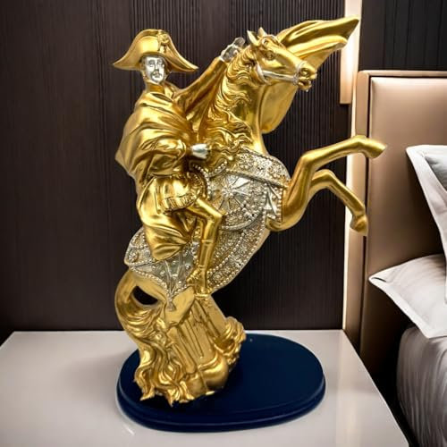 FUNSXBUG Napoleon-Statue, Skulpturen, Sammelfigur, Heimdekoration, Wohnzimmer, Dekoration, Gold, 27,9 cm